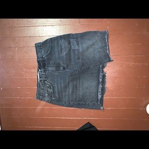 Black Jean Skirt